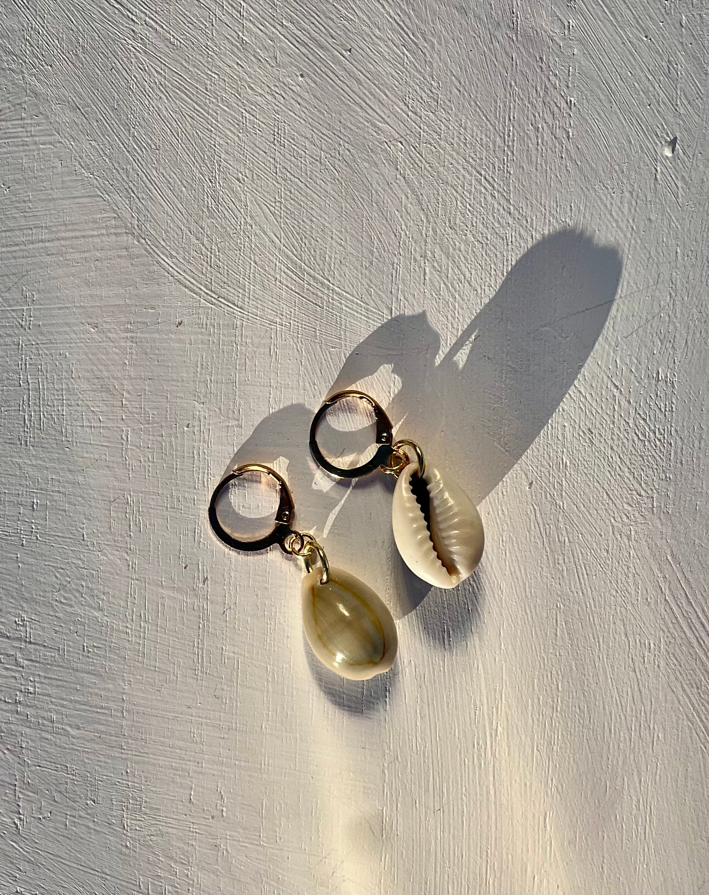 Cowrie Shell Drop Earrings
