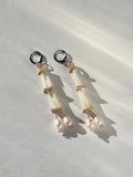 Dentalium (Tusk) Shell and Freshwater Pearl earrings