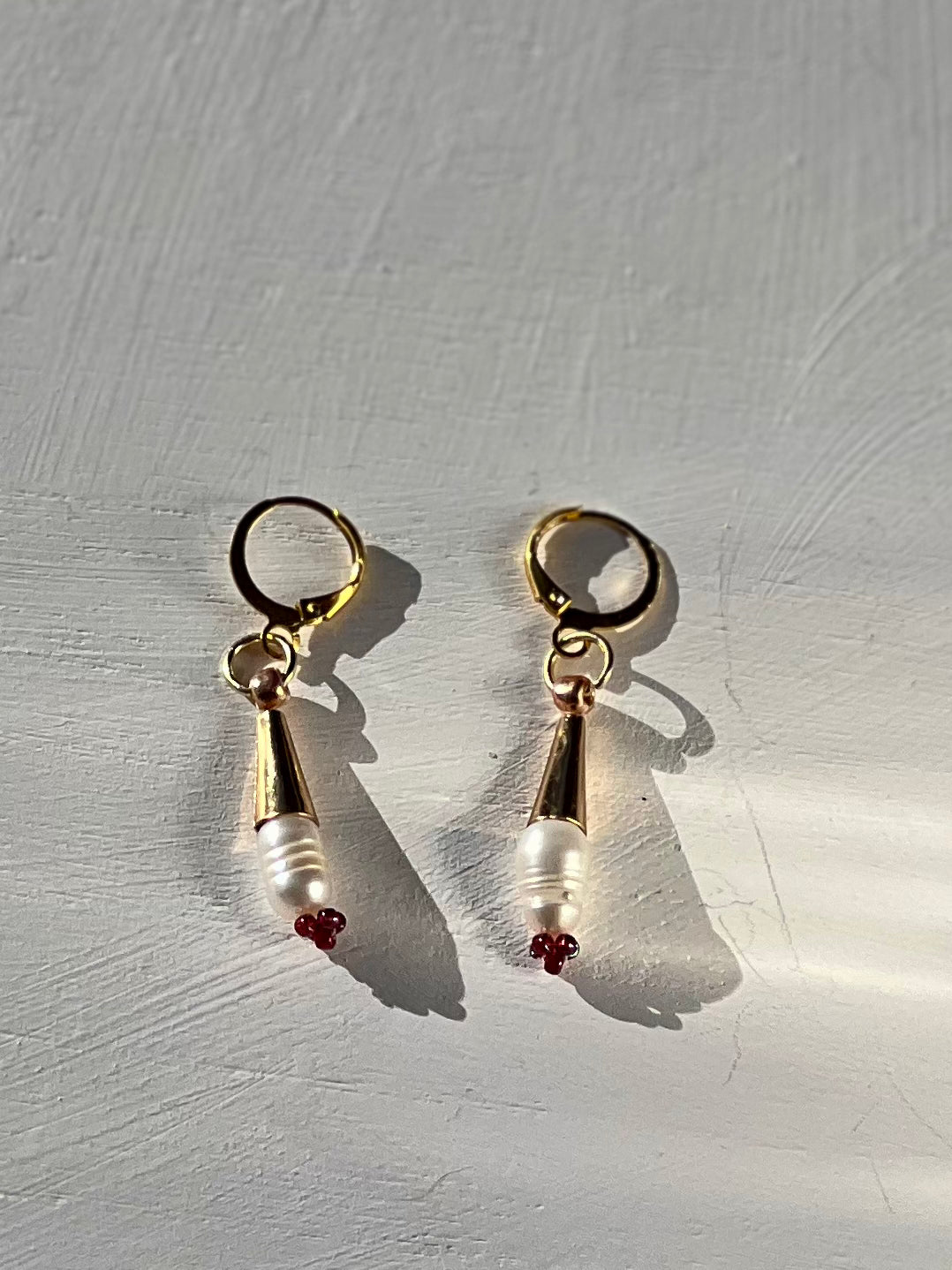Pearl Ice Cream Cone Earrings