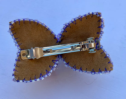 Beaded Hairbow - Purple