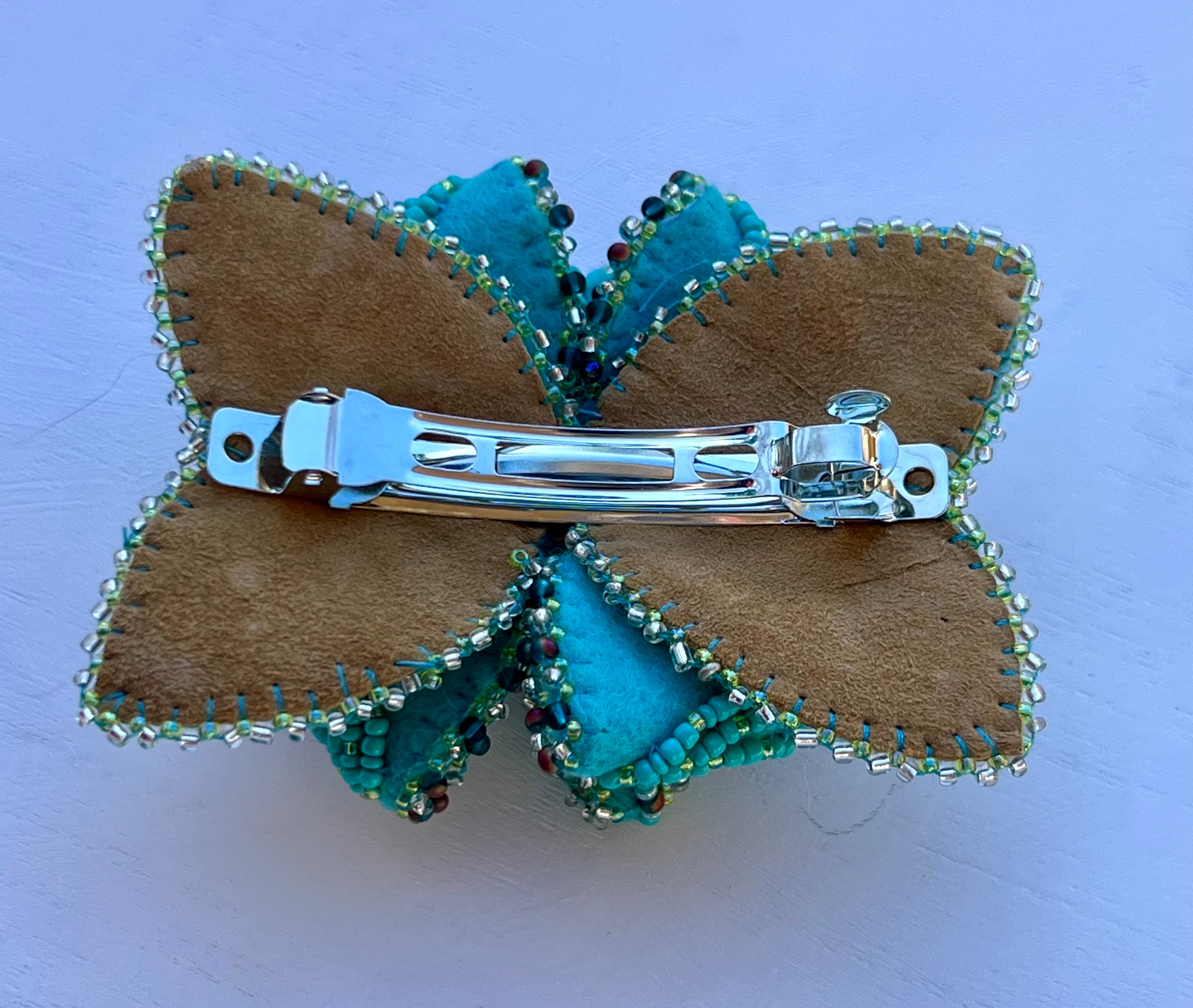 Beaded Hairbow - Teal